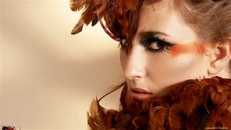 Shay Laren Makeup Feather Wearing Beauty Hd Wallpaper Pxfuel