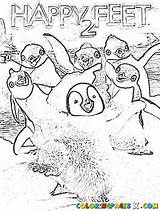 Feet Happy Coloring Pages Penguin Dancer Mumble Amazing Story Dancing Friends sketch template