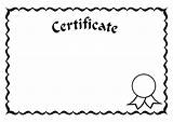 Certificate Coloring Certificates Printable Clipart Pages Clip sketch template