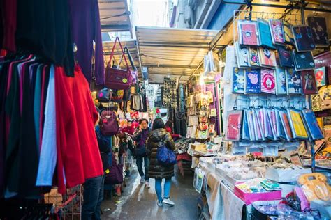 Mong Kok Hong Kong January 11 2018 Ladies Market Is