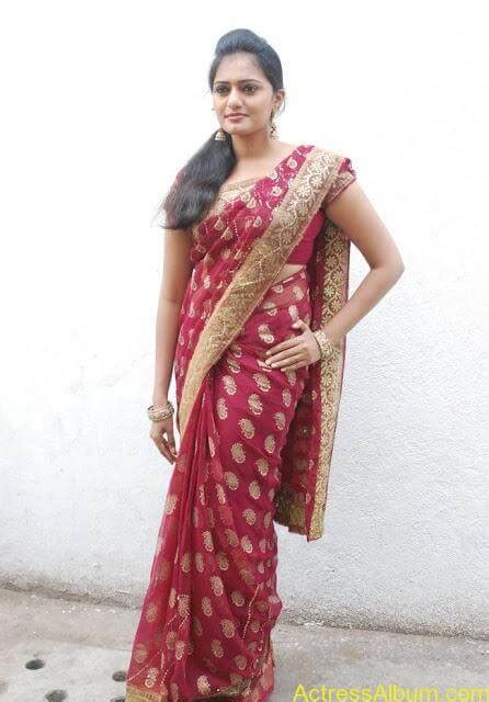 Tv Serial Artist Aishwarya Hot Stills In Saree Actress Album