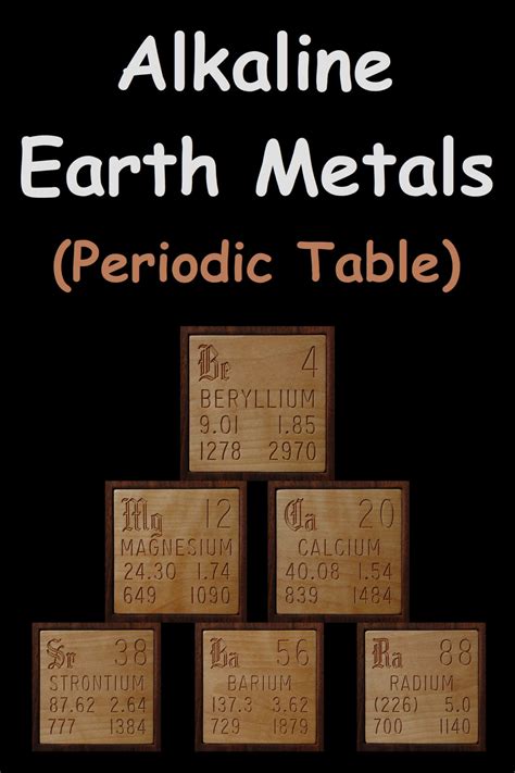 alkaline earth metals   periodic table chemistry elements