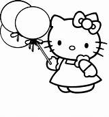 Kitty Hello Coloring Pages Printable Color Sheets Colouring Print Sheet Printables Party Ausmalbilder Girls Kids Birthday Template Balloons Christmas Preschool sketch template