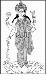 Lakshmi Coloring Pages Maa Goddess Laxmi Hindu Diwali Drawing Goddesses Gods Printable Drawings Devi Mythology Wealth Book Paintings Easy Painting sketch template