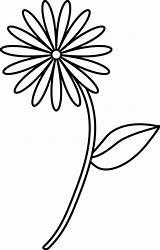 Flower Simple Coloring Draw Popular Children sketch template