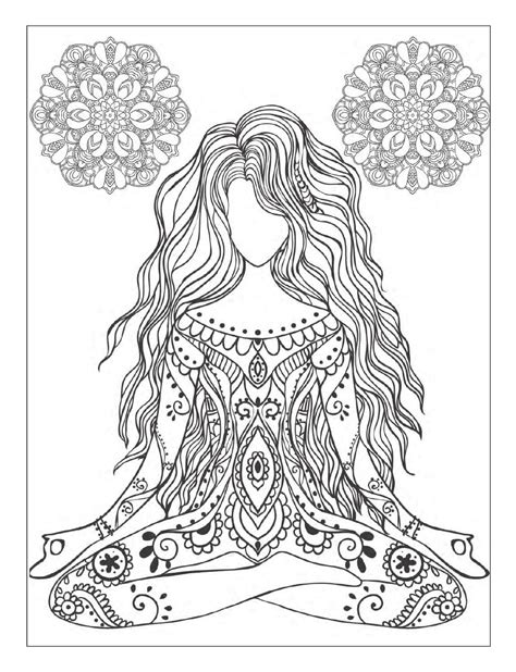 yoga coloring pages  print activity shelter yoga girl coloring book