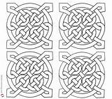 Coloring Celtic Pages Knot Four Square Pattern Printable Kids sketch template