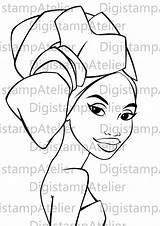 African Negra Mulher Desenho Coloring Afro Women Para Negras Pintar Desenhos Africanas Girl Etsy Africana Pages Africano Em Dibujos Digi sketch template