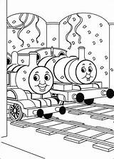 Thomas Train Kids Coloring Trein Pages Fun sketch template