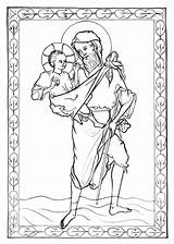 Christopher St Da Saint Colorare San Coloring Catholic Pages Cristoforo Colouring Religion Disegni Modelli Catherine Siena Santi Saints Pagine Salvato sketch template