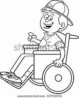 Coloring Pages Wheelchairs Wheelchair Boy Template sketch template