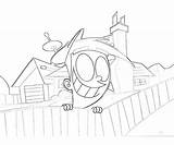 Timmy Fairly Oddparents Turner Mario Smile Coloring sketch template