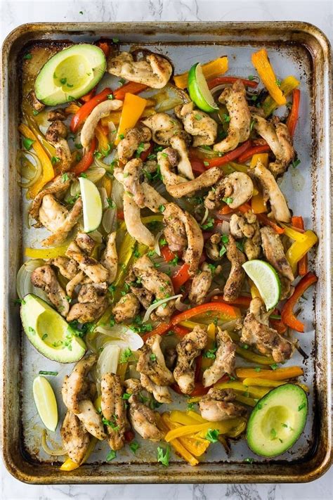 Sheet Pan Chicken Fajitas Keto Green And Keto