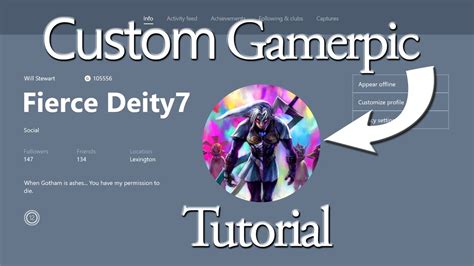 custom gamerpic tutorial  xbox  youtube
