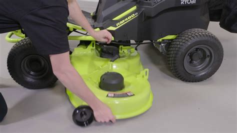 How To Mower Blade Assembly Installation Ryobi Ride On Electric