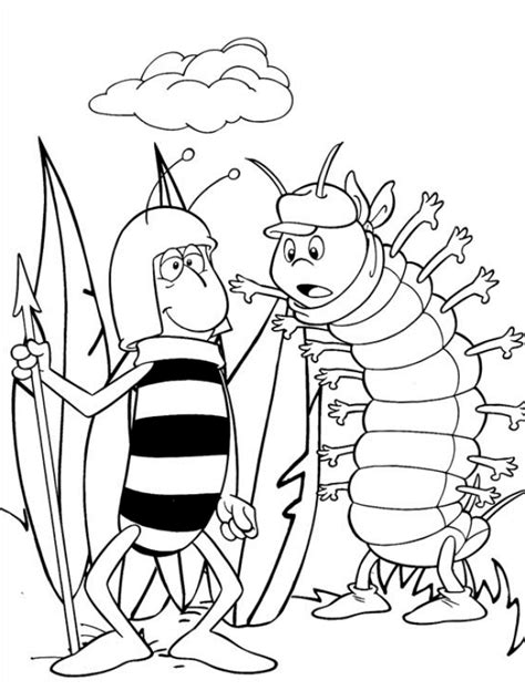 coloring page maya  bee coloring pages