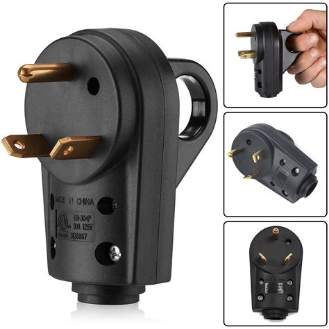 amp male  plug receptacle tt p electrical adapter  handle fit rv   ebay