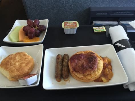 Meal Review American Airlines Domestic First Class French Toast Strata