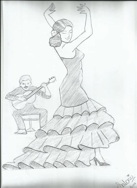 drawing  flamenco dancer  floatingstars  deviantart