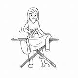 Ironing sketch template