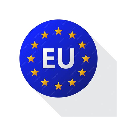 logotipo de la union europea ilustracion vectorial icono de la bandera