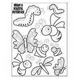 Coloring Garden Critters Crayola Pages Butterflies Bright Beautiful sketch template