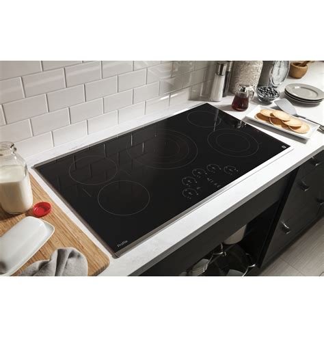ge profile series  built  electric cooktop stainless steel  black ppsjss  buy