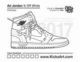Kicksart Sneakers Jordans Travis Scott Tagless sketch template