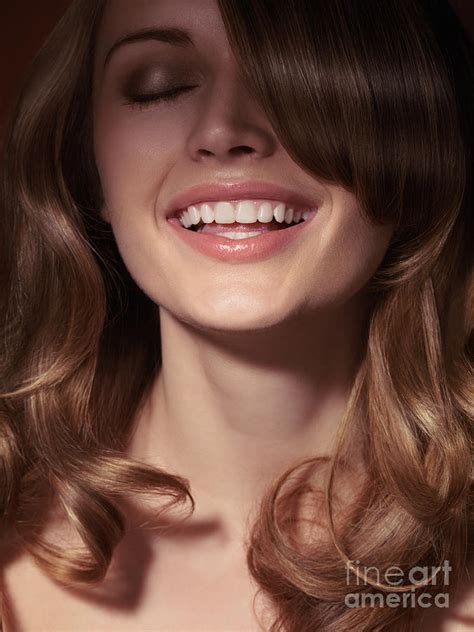 Beautiful Woman Face With Full Smile Photograph By Maxim