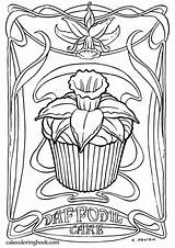 Coloring Pages Cookbook Adult Colouring Adults Bored Color Cup Cake Cupcakes Icolor Getdrawings Drawing Tea Bake Fantasy Book Pinnwand Auswählen sketch template