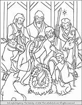 Coloring Nativity Pages Jesus Joyful Mysteries Rosary Baby Scene Mystery Printable Catholic Colouring Kids Sheets Manger Saints Preaching Peter Christmas sketch template