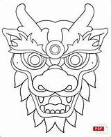 Dragon Masque Chinese Crafts Year Chinois Kids Chine Coloriage Dessin Chinoise Maternelle Mask Coloring Pages Pour Asie China Artesanías Chinas sketch template