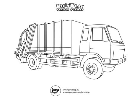 garbage truck coloring pages printable