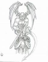 Gargoyle Gargoyles Outlines Flash Shoulder Cappuccino Kat Outline Forearm Fallen Angel Tattoodaze sketch template