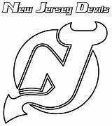 Devils Jersey Coloring Logo Pages sketch template