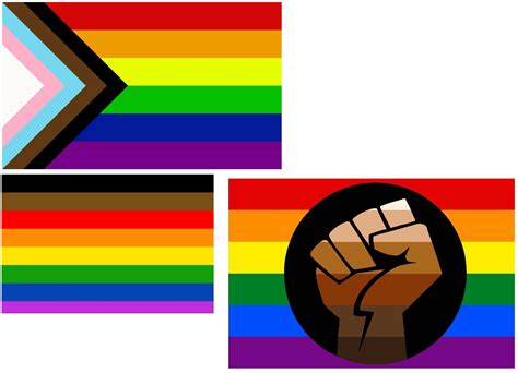proposed new lgbt pride flags with poc and transgender specific designs