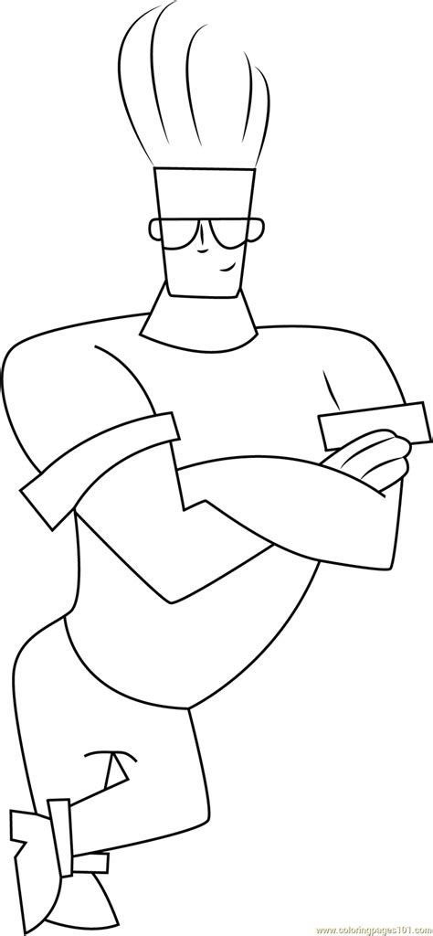 cute johnny bravo coloring page  kids  johnny bravo printable