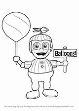 Balloon Boy Nights Five Draw Freddy Drawing Coloring Pages Freddys Balloons Step Fnaf Printable Boys Visit sketch template