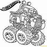 Monster Truck Hot Wheels Pages Coloring Color sketch template