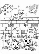 Bruxas Trick Koty Kolorowanki Dzieci Autum Zombie Omalovanky Stampaecolora Coloriages Fantasmas Bat sketch template