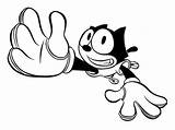 Felix Cat Catch Trying Baseball Coloring Pages sketch template