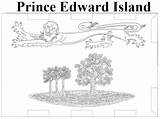 Flag Edward Prince Island Coloring sketch template