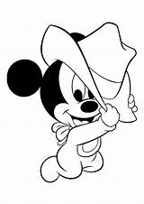 Coloring Pages Mouse Mickey Cute Cowboy Gif Kids Color Categories Printable sketch template