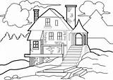 Coloring House Wilderness Houses Pages Printable Categories Supercoloring sketch template