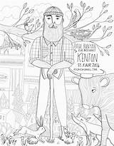 Coloring Bunyan sketch template