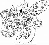 Kraken Fire Skylanders Force Swap Coloring Pages sketch template