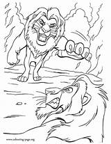 Scar Mufasa Pages Simba Coloriage Fights Simbas Pride Defeat Roi Sheets Ouvrir sketch template