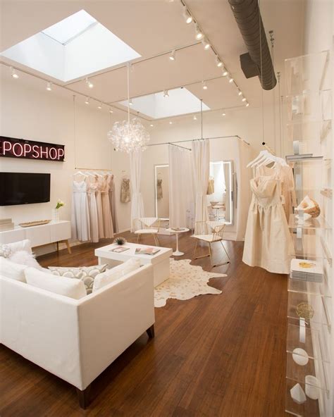 peek   luxe feminine bridal salon designed   start  budget boutique interior