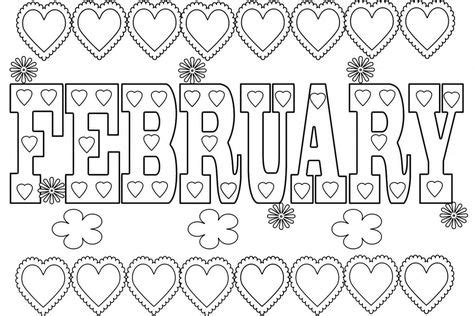 printable february coloring pages  printable february coloring
