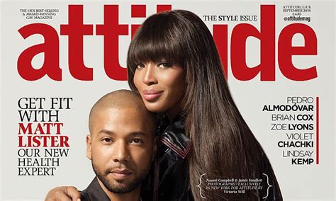 naomi campbell supports gay empire co star jussie smollett on the cover of attitude daily mail
